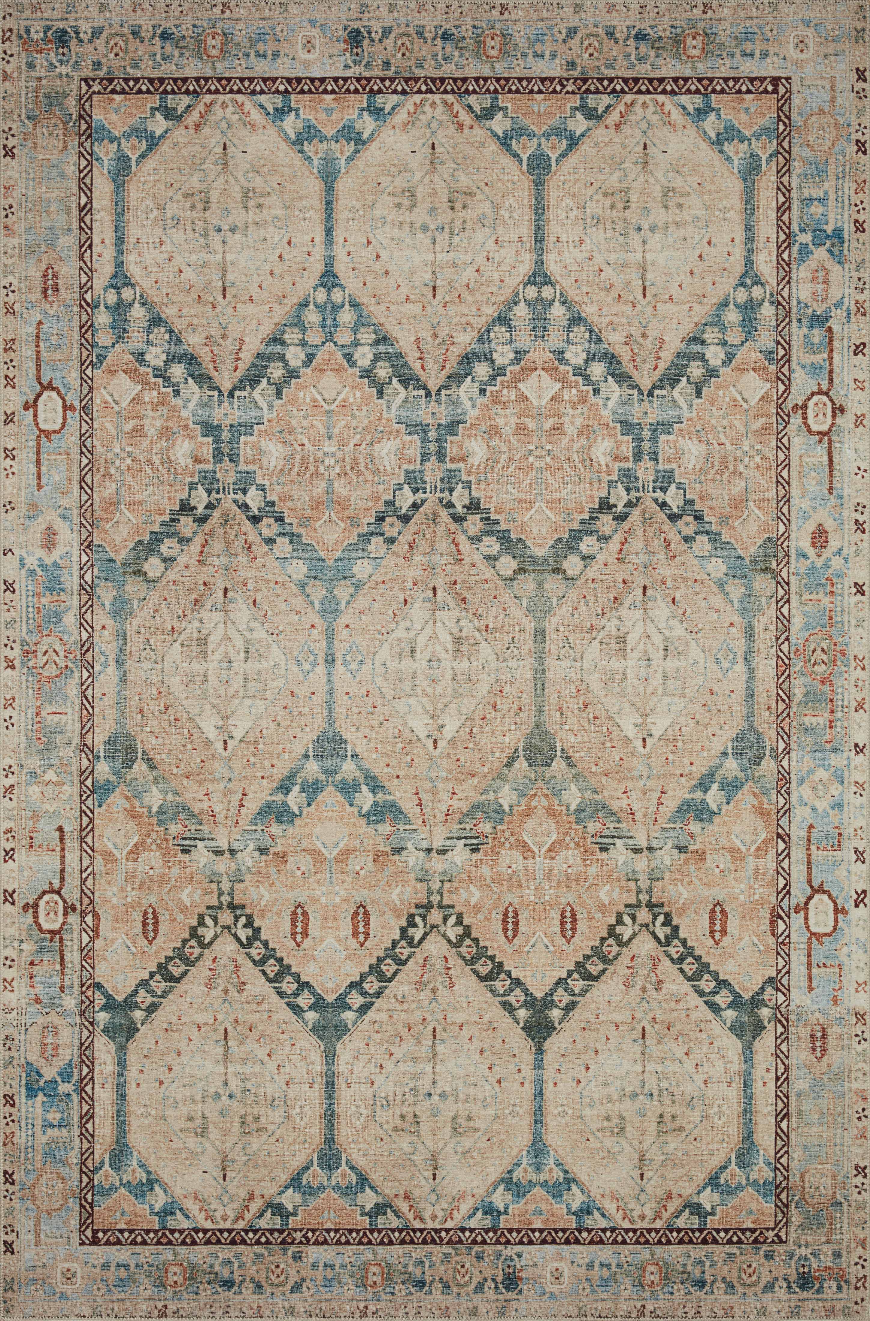 Magnolia Home by Joanna Gaines x Loloi | Lenna Collection | Denim / Sand | LEA-05