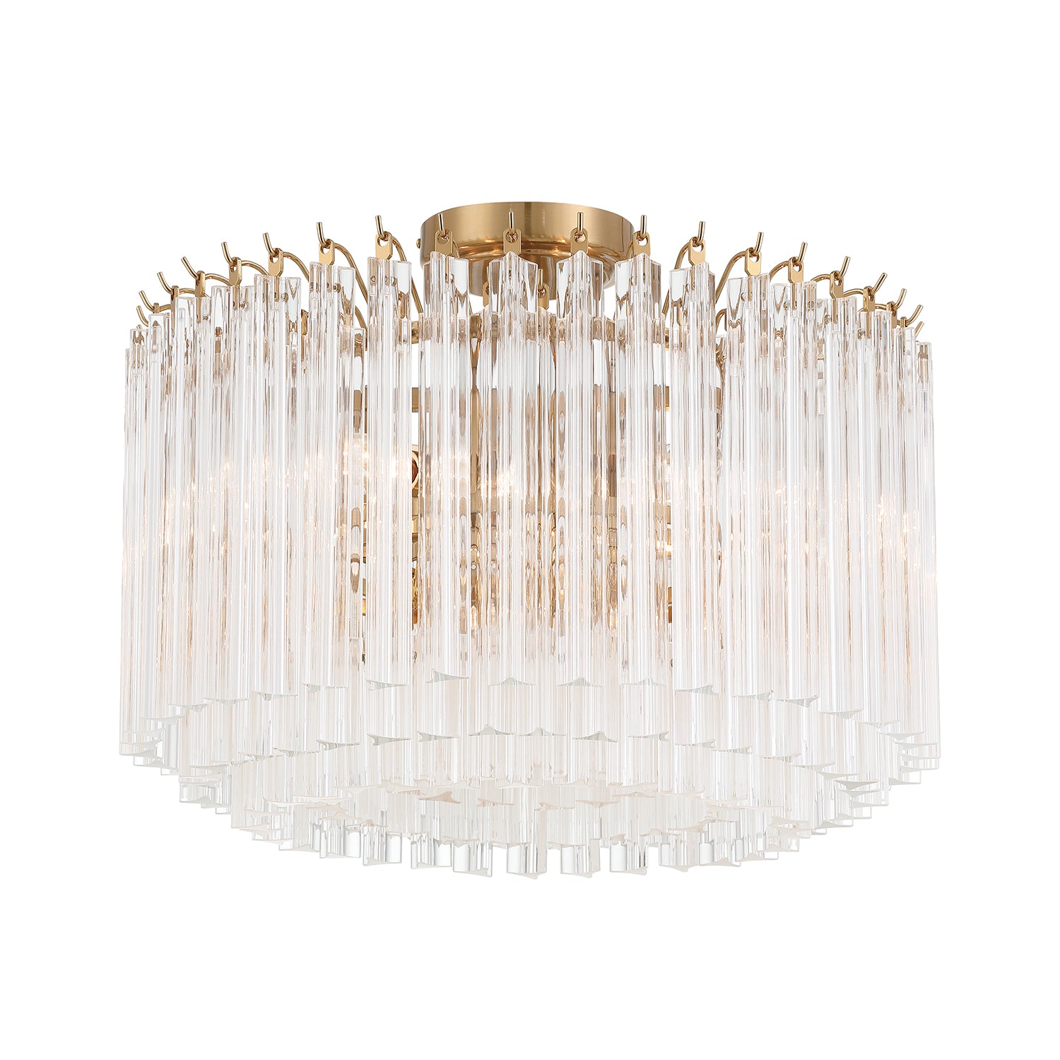 Lofton 18'' Aged Brass Semi Flush Mount