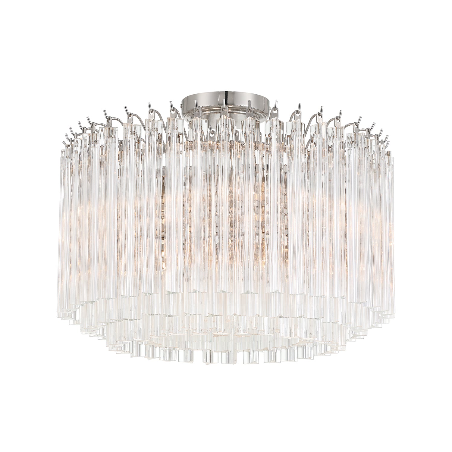 Lofton 18'' Polished Nickel Semi Flush Mount