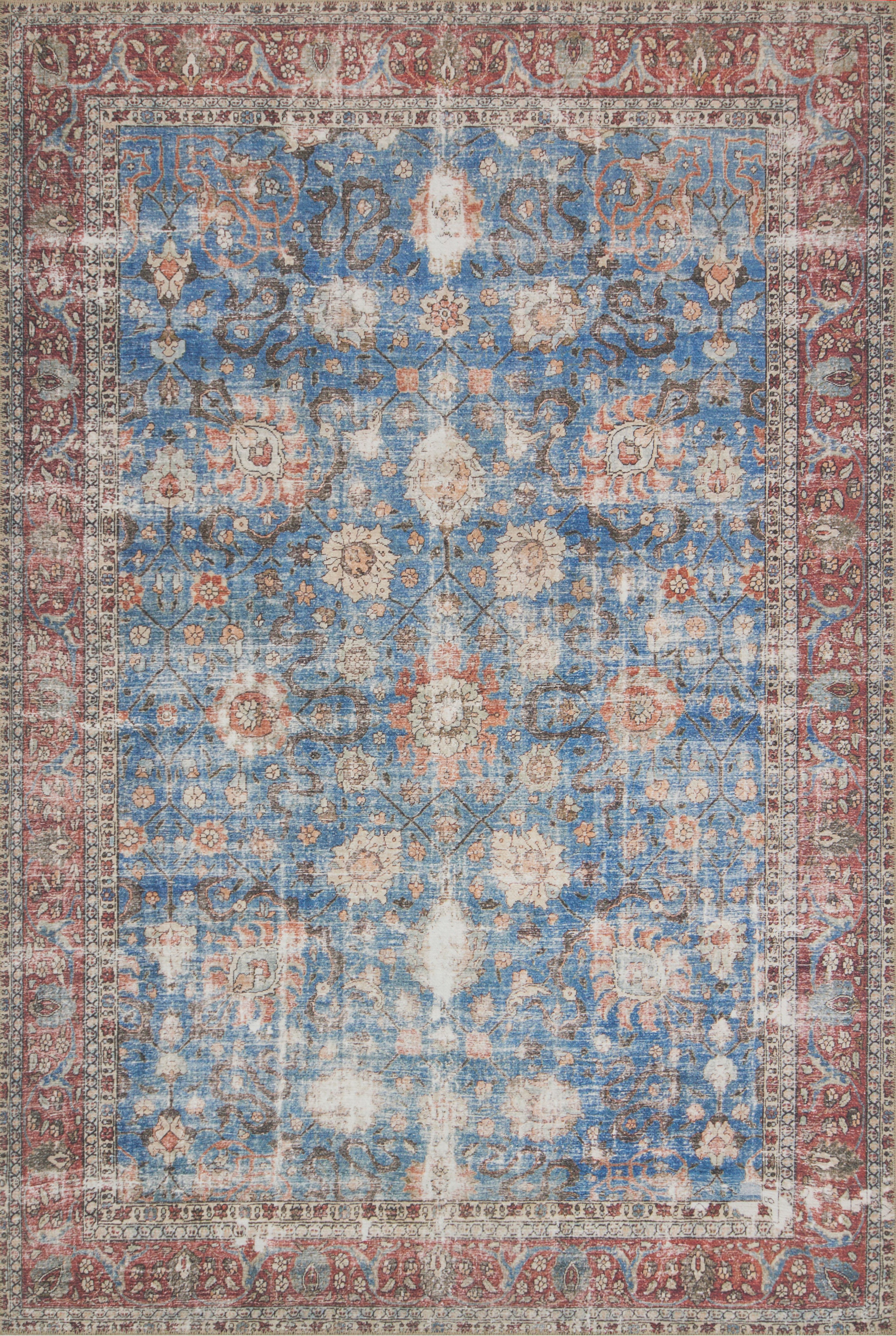 Loloi II | Loren Collection | Blue / Brick | LQ-01