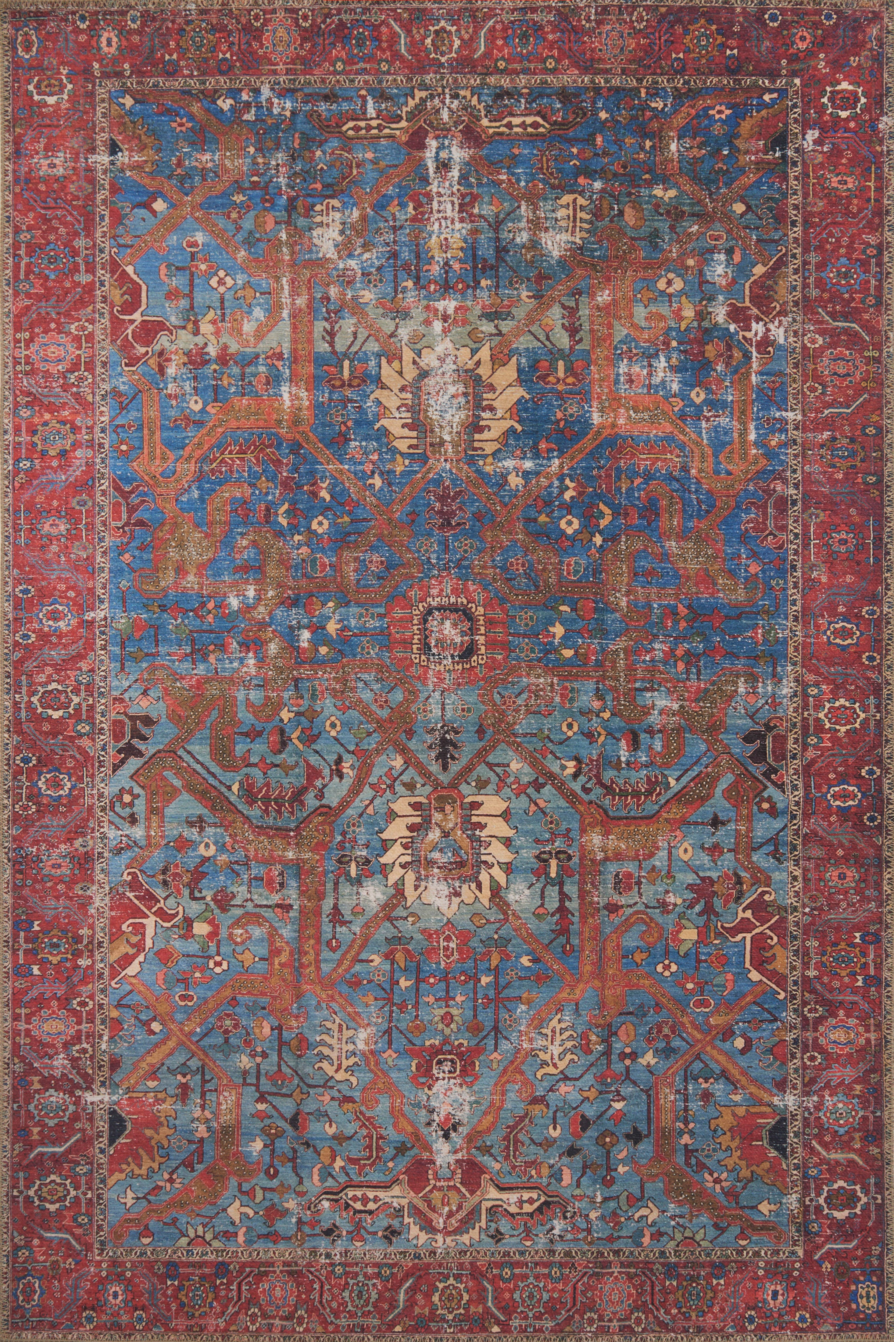 Loloi II | Loren Collection | Blue / Red | LQ-10