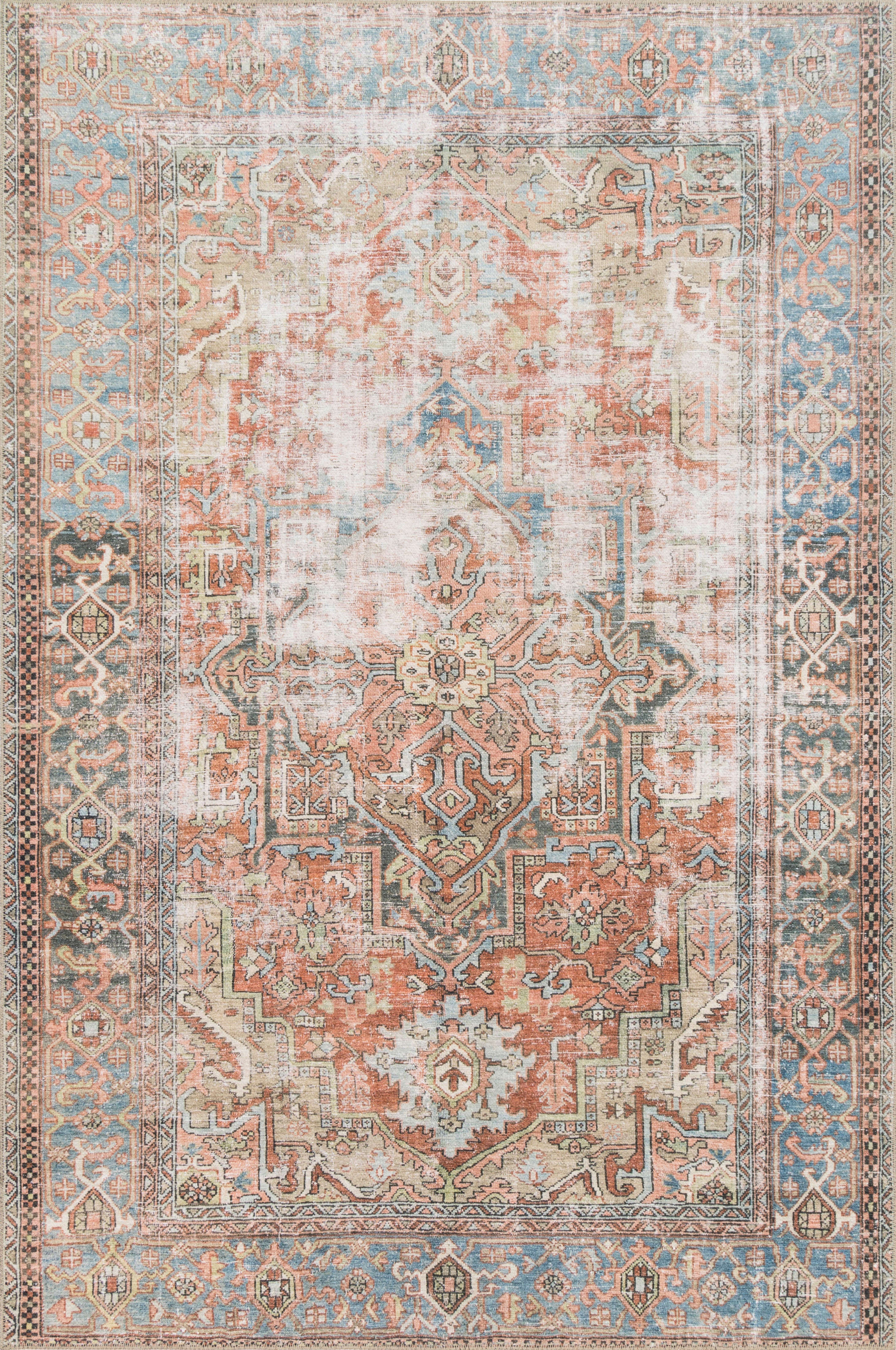 Loloi II | Loren Collection | Terracotta / Sky | LQ-15