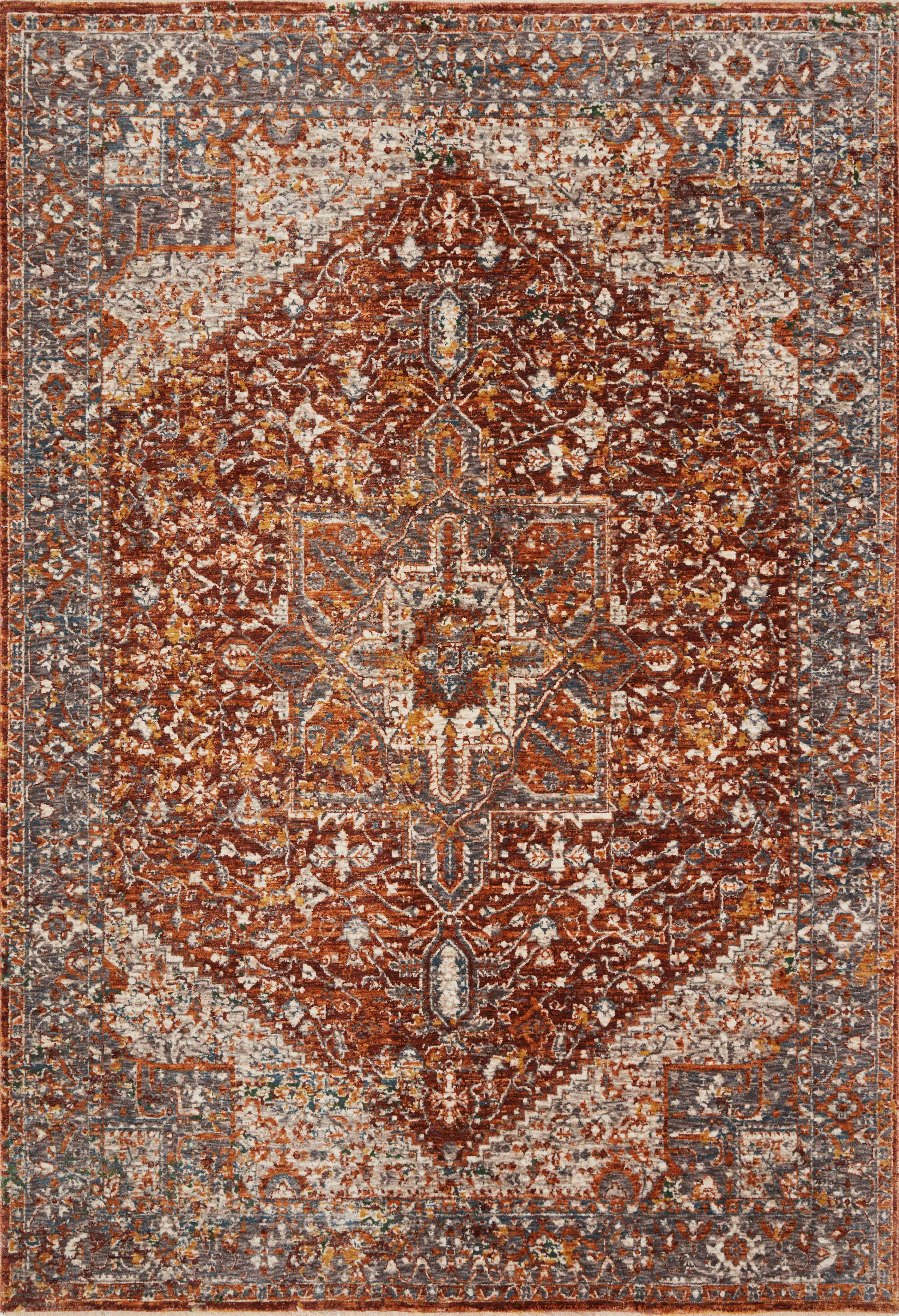 Loloi | Lourdes Collection | Rust / Multi | LOU-02