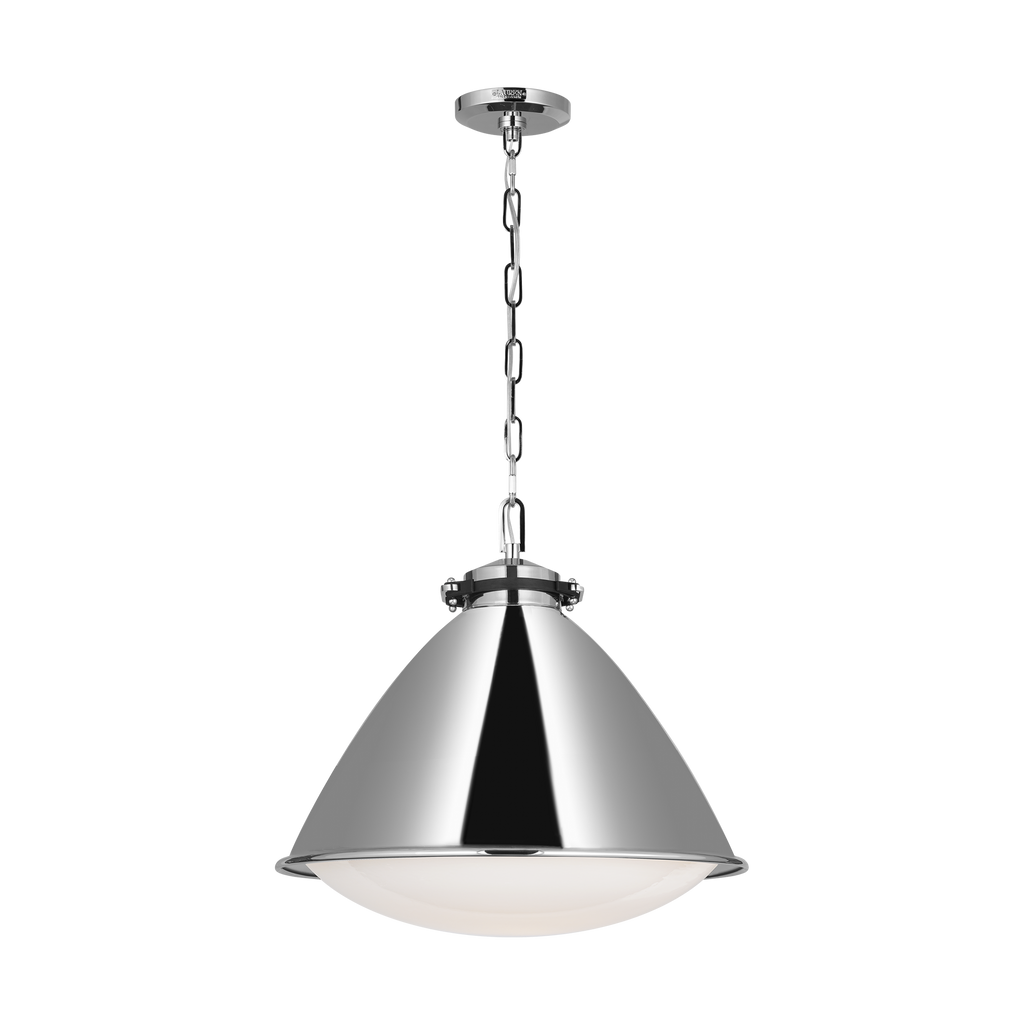Hayward Large Pendant Polished Nickel