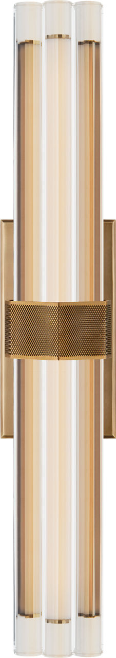 Fascio 24" Sconce | Hand-Rubbed Antique Brass | Crystal