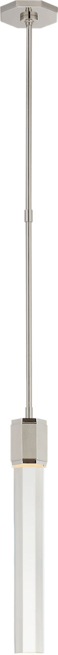Fascio Single Pendant | Polished Nickel | Crystal