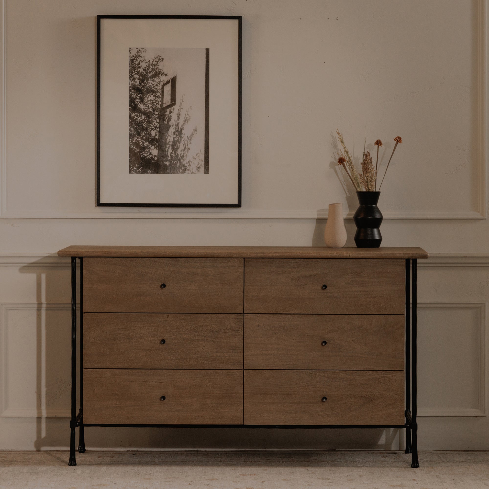 Rene 6 Drawer Dresser Brown