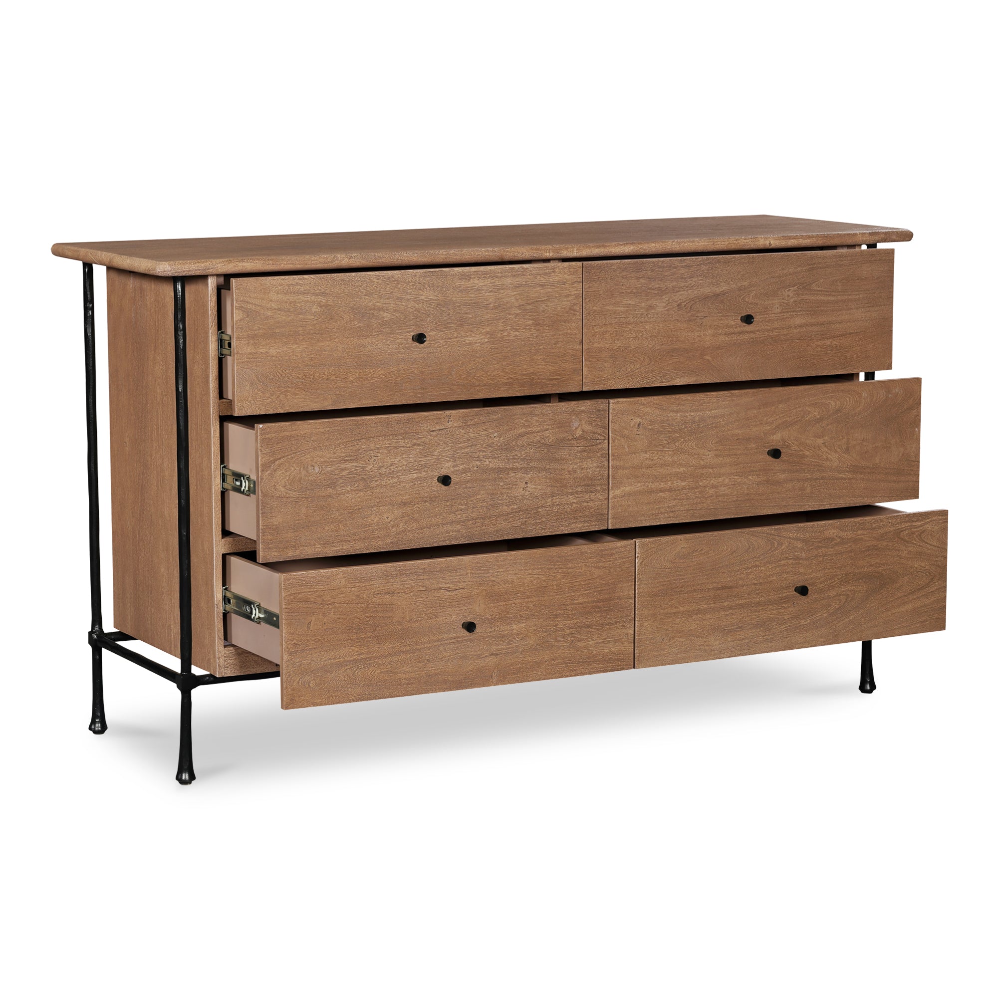 Rene 6 Drawer Dresser Brown