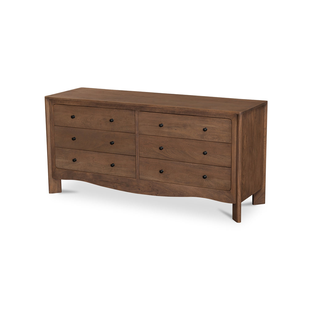 Mabel 6 Drawer Dresser Dark Brown