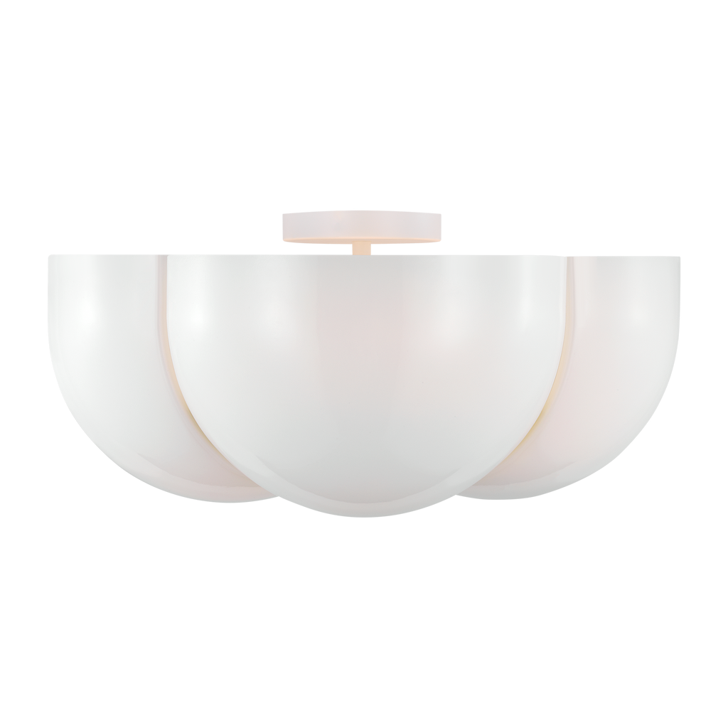 Cheverny Large Semi-Flush Mount Matte White