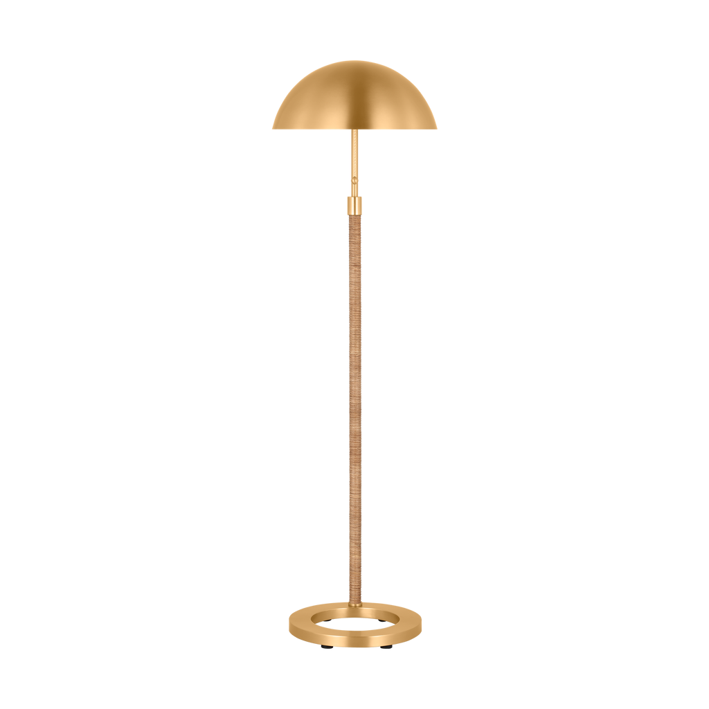 Balleroy Medium Floor Lamp Burnished Brass Bulbs Inc