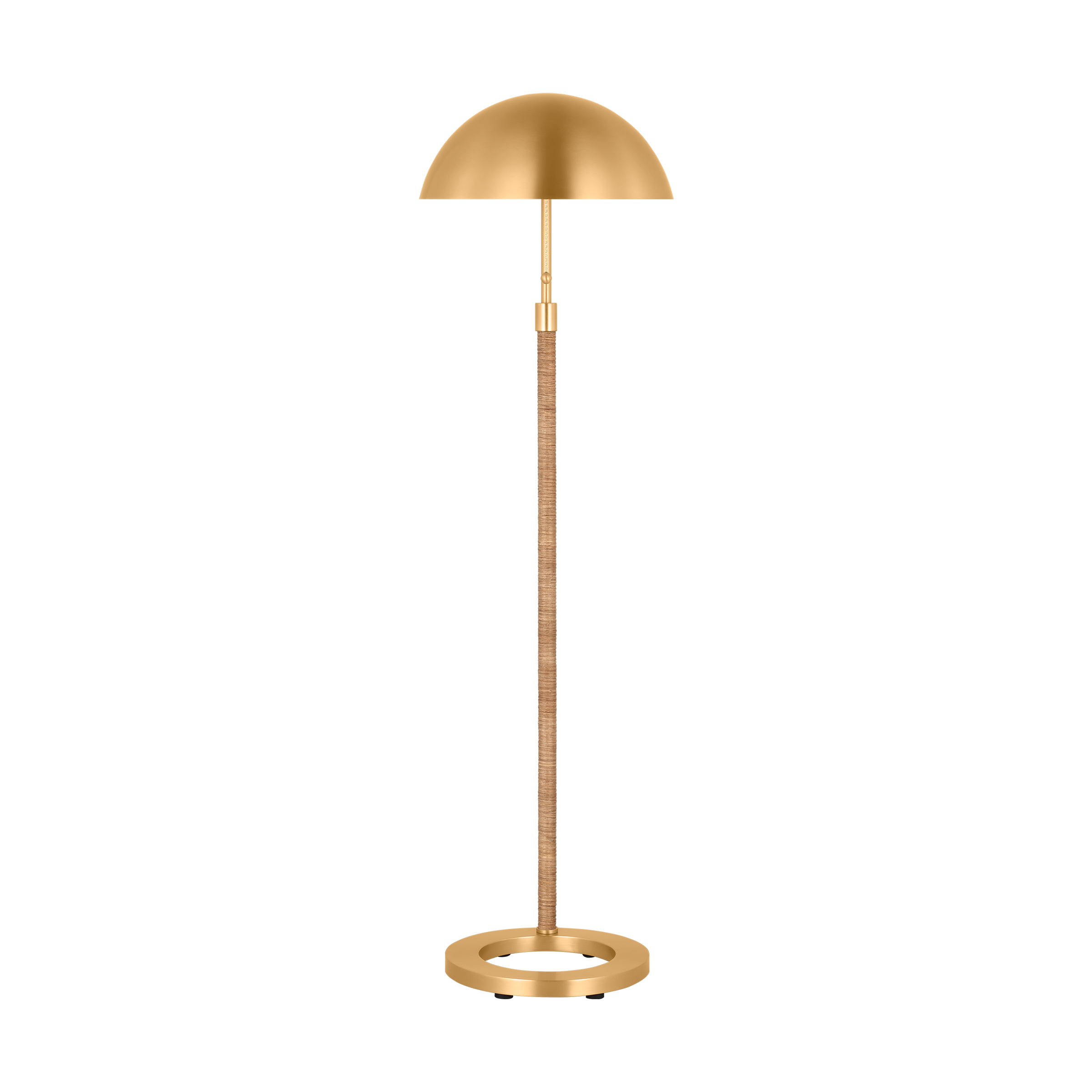 Balleroy Medium Floor Lamp Burnished Brass Bulbs Inc