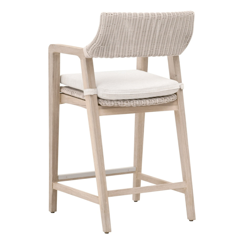 Lucia Outdoor Counter Stool | Gray Teak