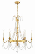Maizey 28'' Antique Gold Chandelier