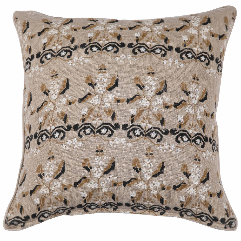 Mandap Mustard on Natural Pillow
