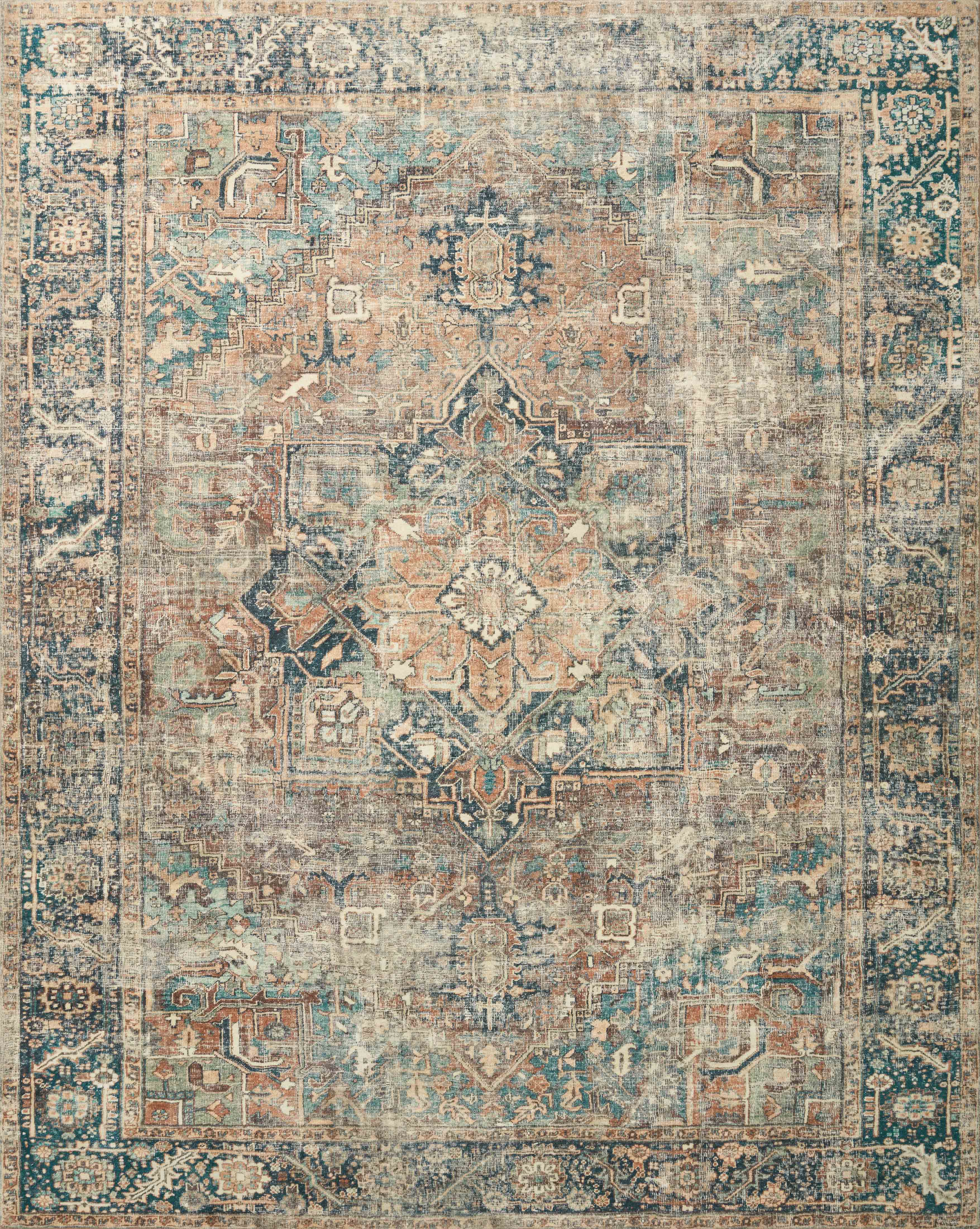 Loloi II | Margot Collection | Terracotta / Lagoon | MAT-02