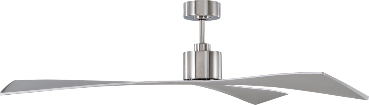 Adler 60 Ceiling Fan | Brushed Steel | Silver Blades