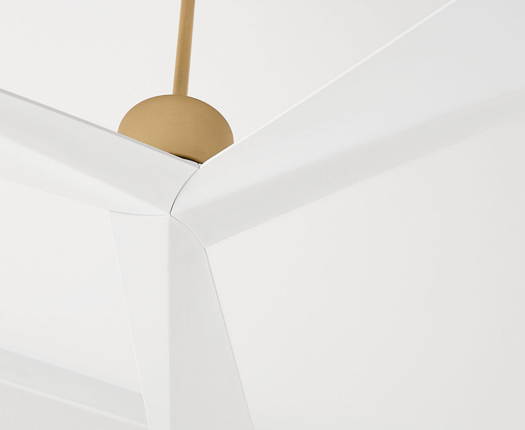 Adler 60 Ceiling Fan | Burnished Brass | Matte White Blades