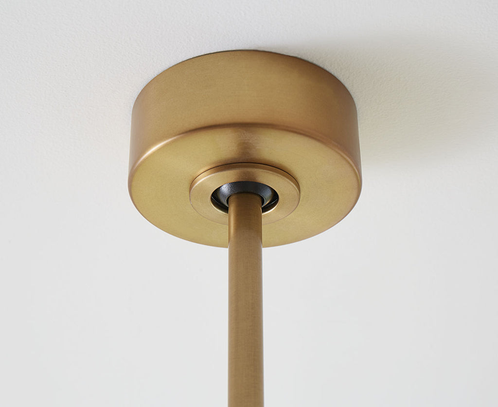 Adler 60 Ceiling Fan | Burnished Brass | Matte White Blades