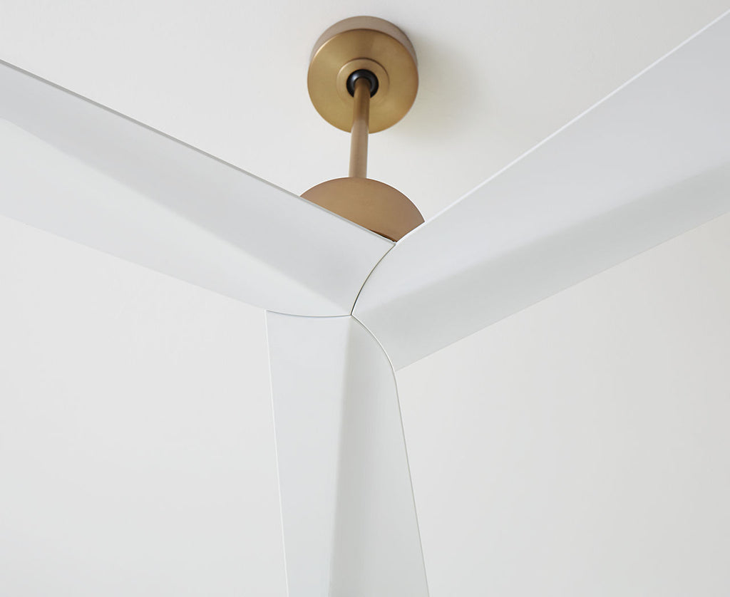 Adler 60 Ceiling Fan | Burnished Brass | Matte White Blades