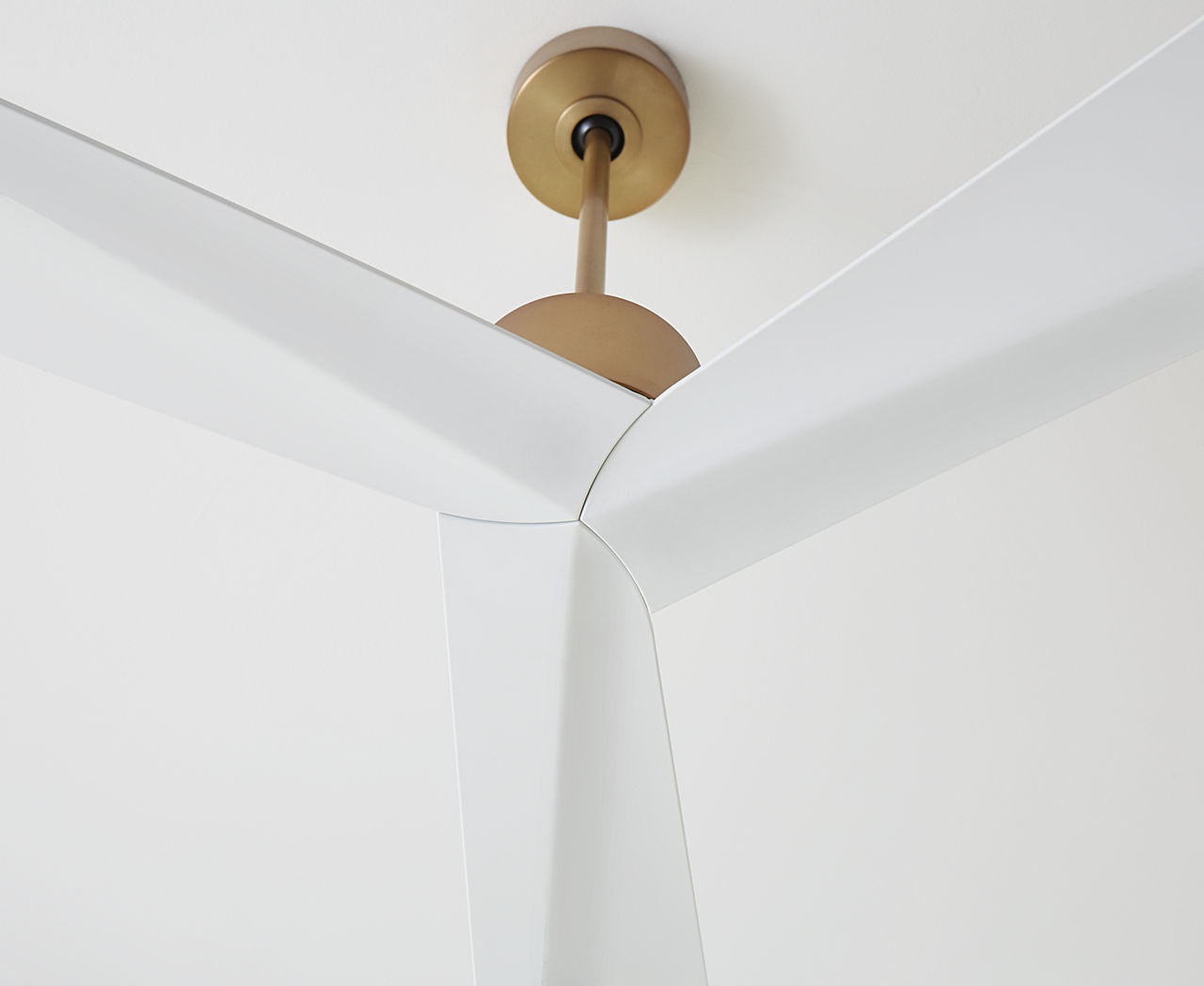 Adler 60 Ceiling Fan | Burnished Brass | Matte White Blades