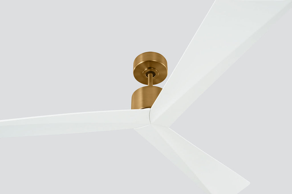 Adler 60 Ceiling Fan | Burnished Brass | Matte White Blades