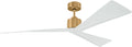 Adler 60 Ceiling Fan | Burnished Brass | Matte White Blades