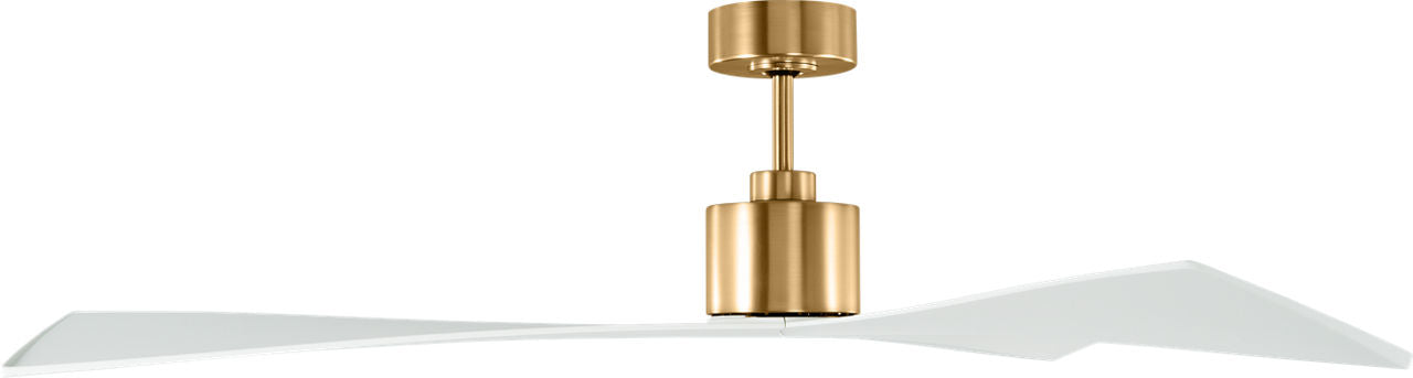 Adler 60 Ceiling Fan | Burnished Brass | Matte White Blades
