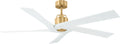 Aspen 56 Ceiling Fan | Burnished Brass | Matte White Blades
