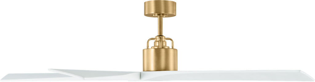 Aspen 56 Ceiling Fan | Burnished Brass | Matte White Blades