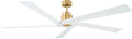 Aspen 70 Ceiling Fan | Burnished Brass | Matte White Blades