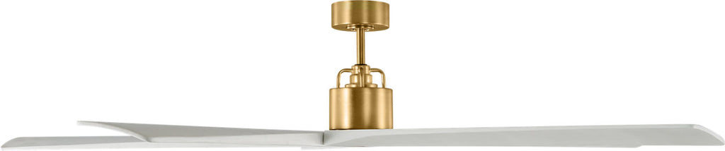 Aspen 70 Ceiling Fan | Burnished Brass | Matte White Blades