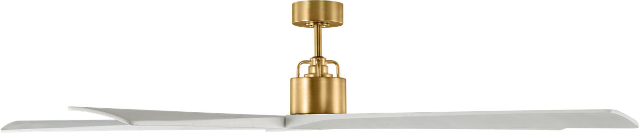 Aspen 70 Ceiling Fan | Burnished Brass | Matte White Blades