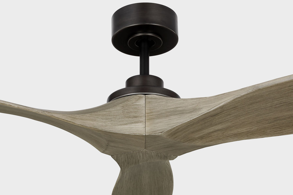Collins Smart 60 Ceiling Fan | Aged Pewter | Light Grey Weathered Oak Blades