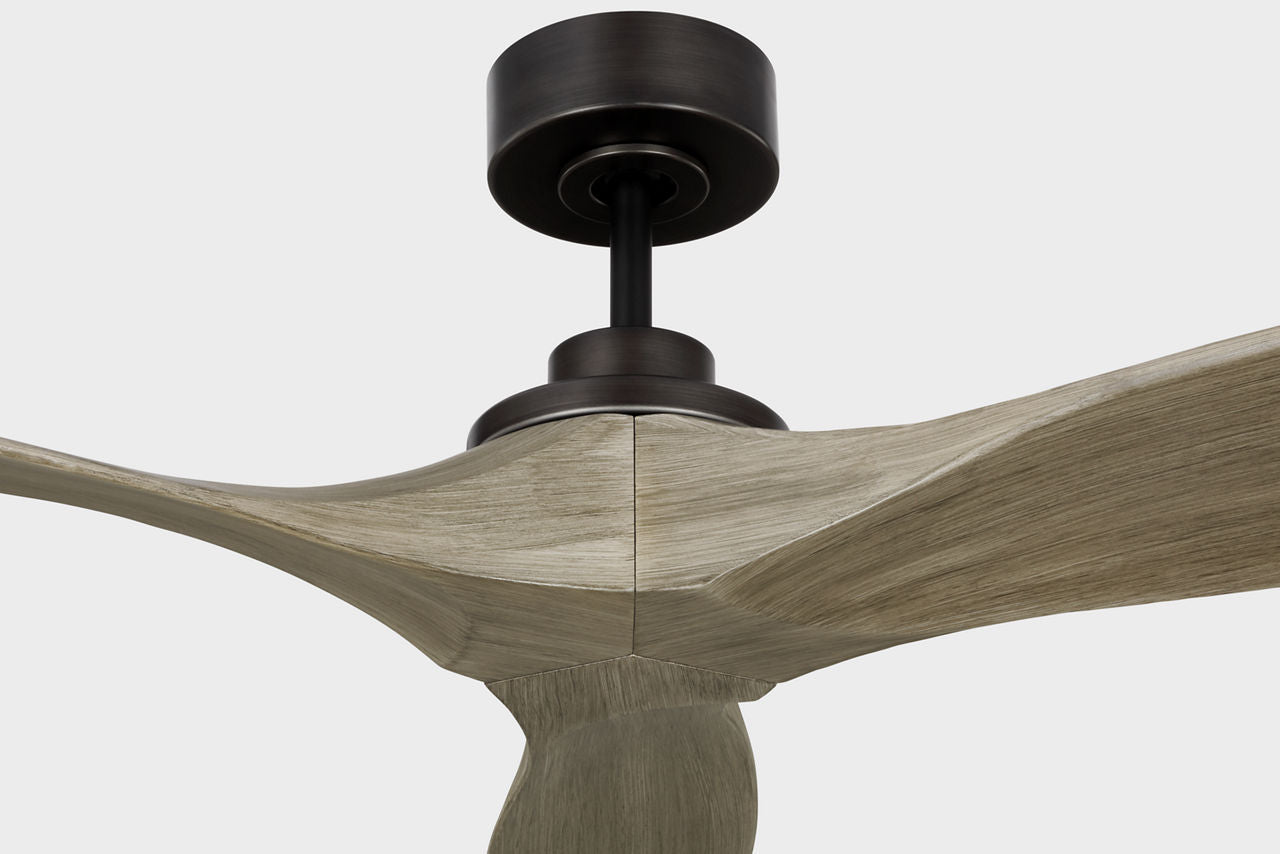 Collins Smart 60 Ceiling Fan | Aged Pewter | Light Grey Weathered Oak Blades