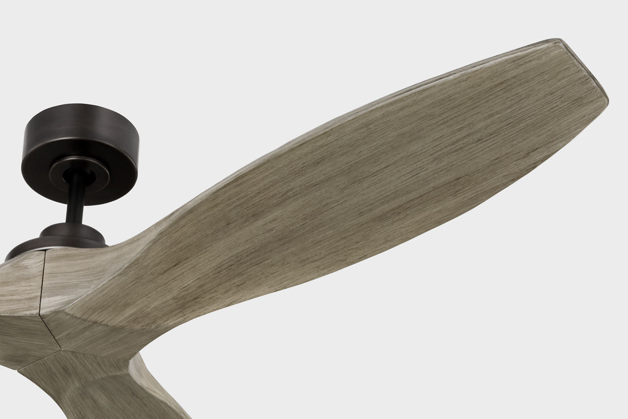 Collins Smart 60 Ceiling Fan | Aged Pewter | Light Grey Weathered Oak Blades