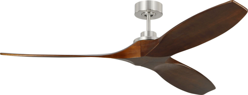 Collins Smart 60 Ceiling Fan | Dark Walnut Blades Brushed Steel