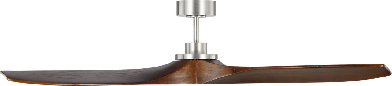 Collins Smart 60 Ceiling Fan | Dark Walnut Blades Brushed Steel