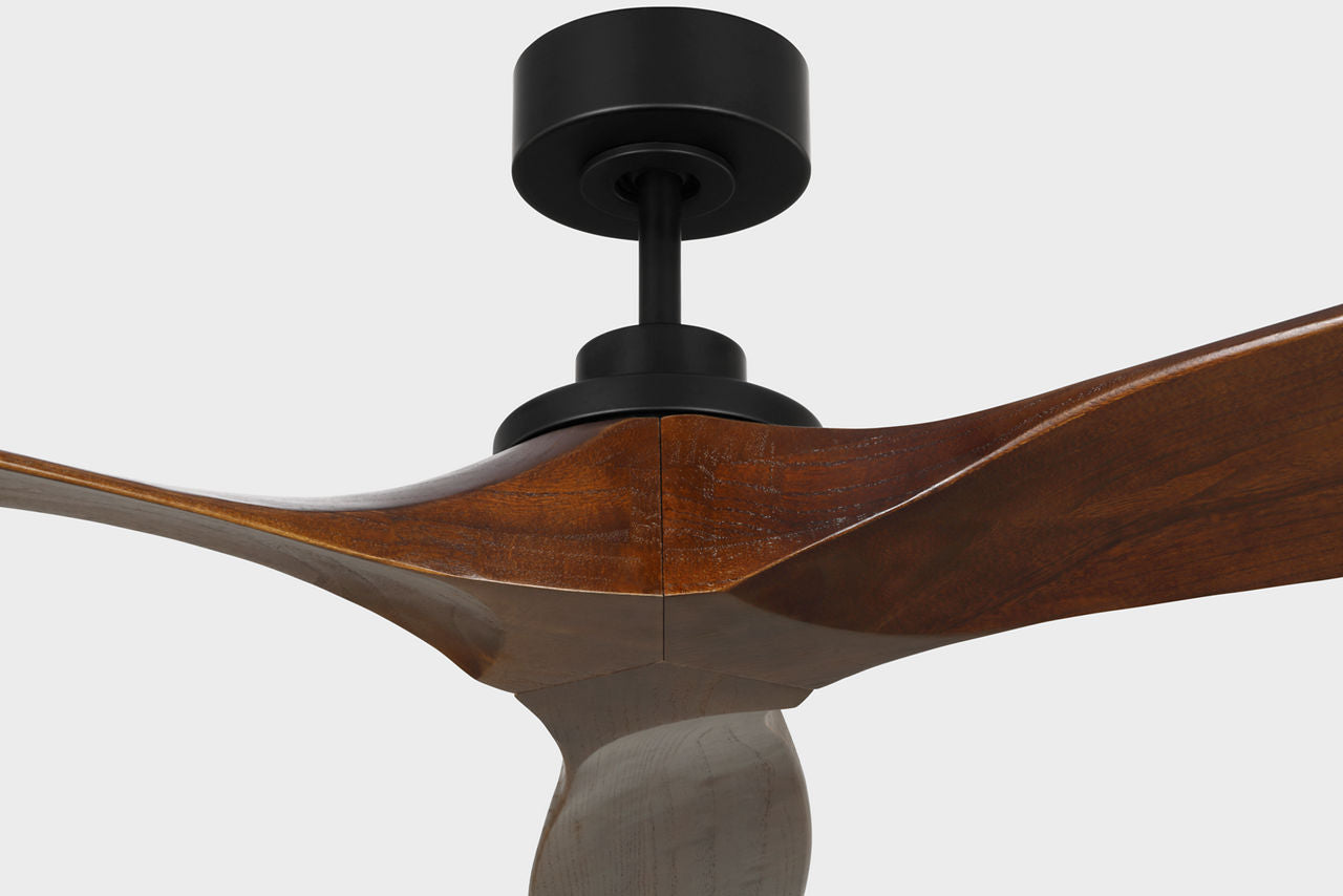Collins Smart 60 Ceiling Fan | Midnight Black | Dark Walnut Blades