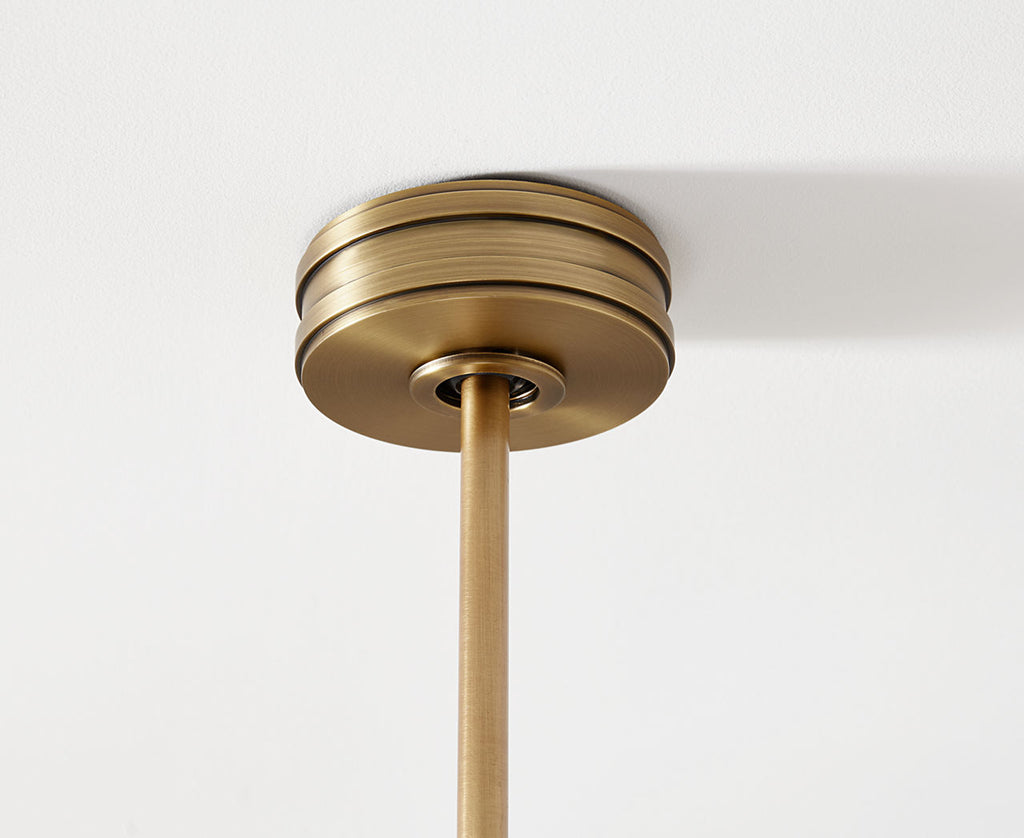 Launceton 56 Ceiling Fan | Hand-Rubbed Antique Brass | Matte White Blades Hand Rubbed Antique Brass