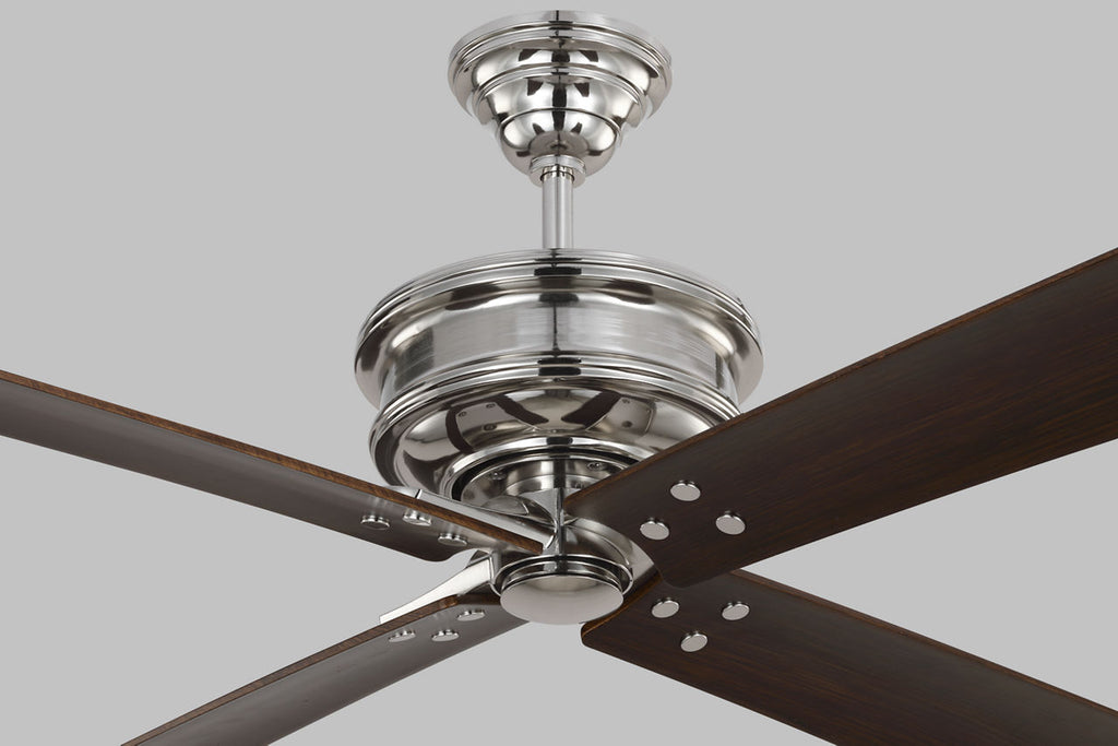 Subway 56 Ceiling Fan | Dark Walnut Blades Polished Nickel