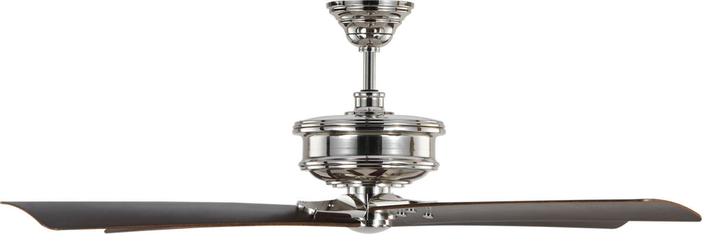 Subway 56 Ceiling Fan | Dark Walnut Blades Polished Nickel
