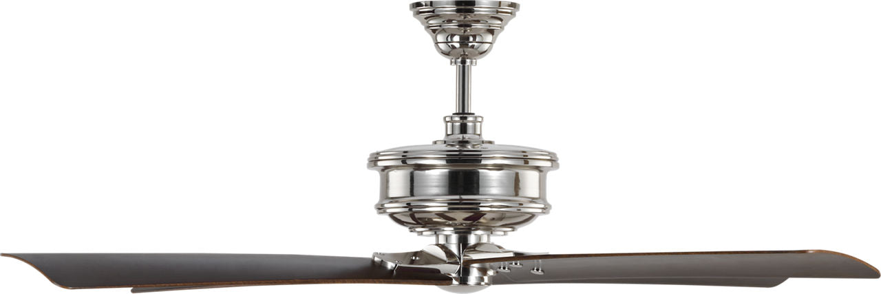 Subway 56 Ceiling Fan | Dark Walnut Blades Polished Nickel