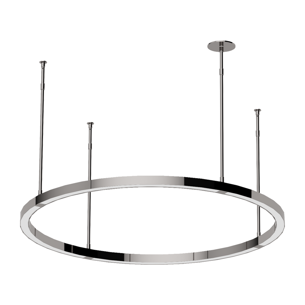 Stagger Ring Medium Chandelier polished stainless steel 2700K 90 CRI