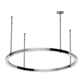 Stagger Ring Medium Chandelier polished stainless steel 2700K 90 CRI