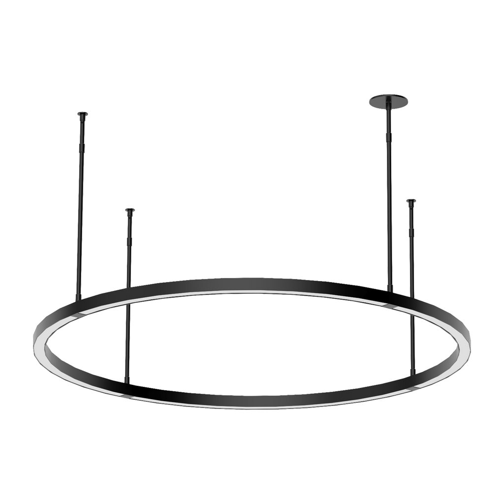 Stagger Ring Large Chandelier Nightshade Black 2700K 90 CRI