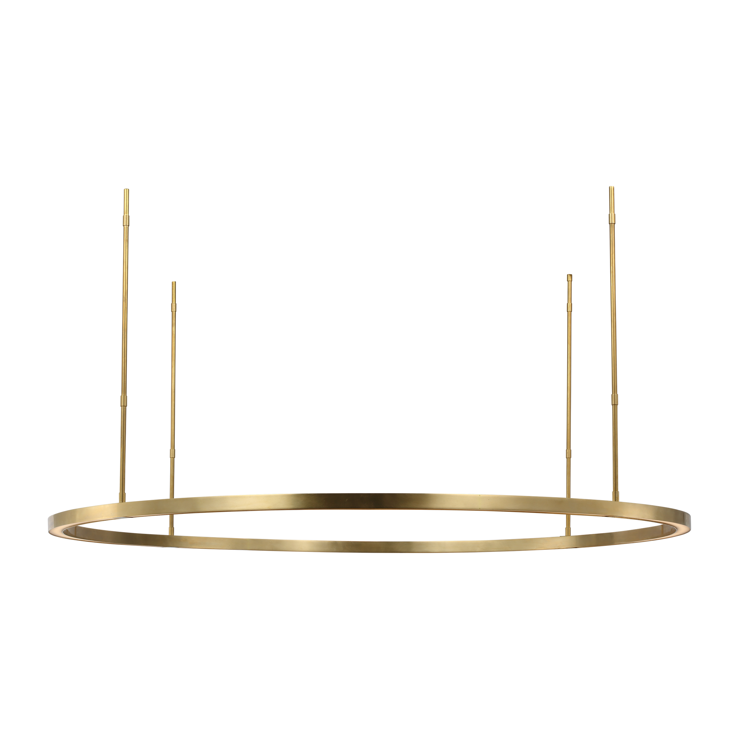 Stagger Ring X-Large Chandelier hand rubbed antique brass 2700K 90 CRI