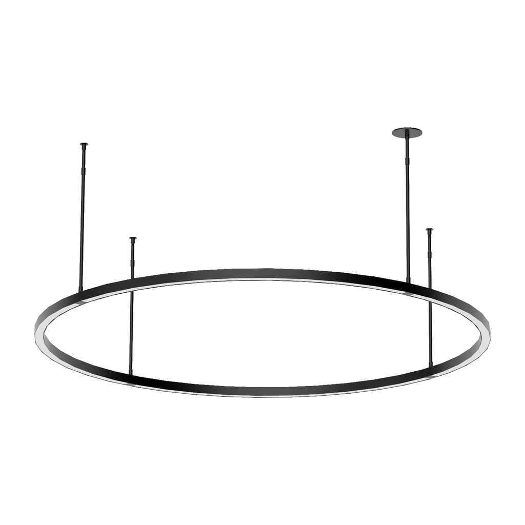 Stagger Ring X-Large Chandelier Polished stainless steel 2700K 90 CRI