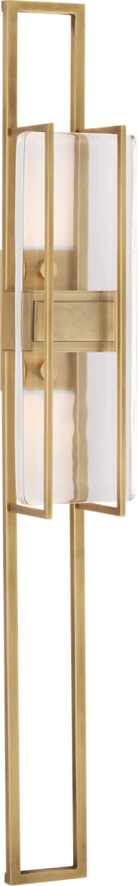 Duelle Large Wall Sconce Natural Brass Integrated LED 2700K 90 CRI 277V