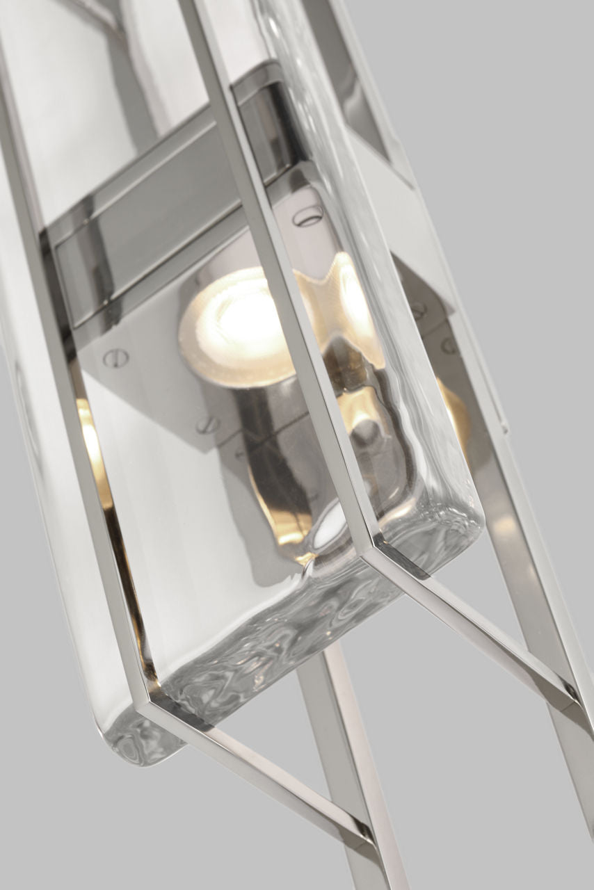 Duelle Large Wall Sconce Polished Nickel Integrated LED 2700K 90 CRI 277V